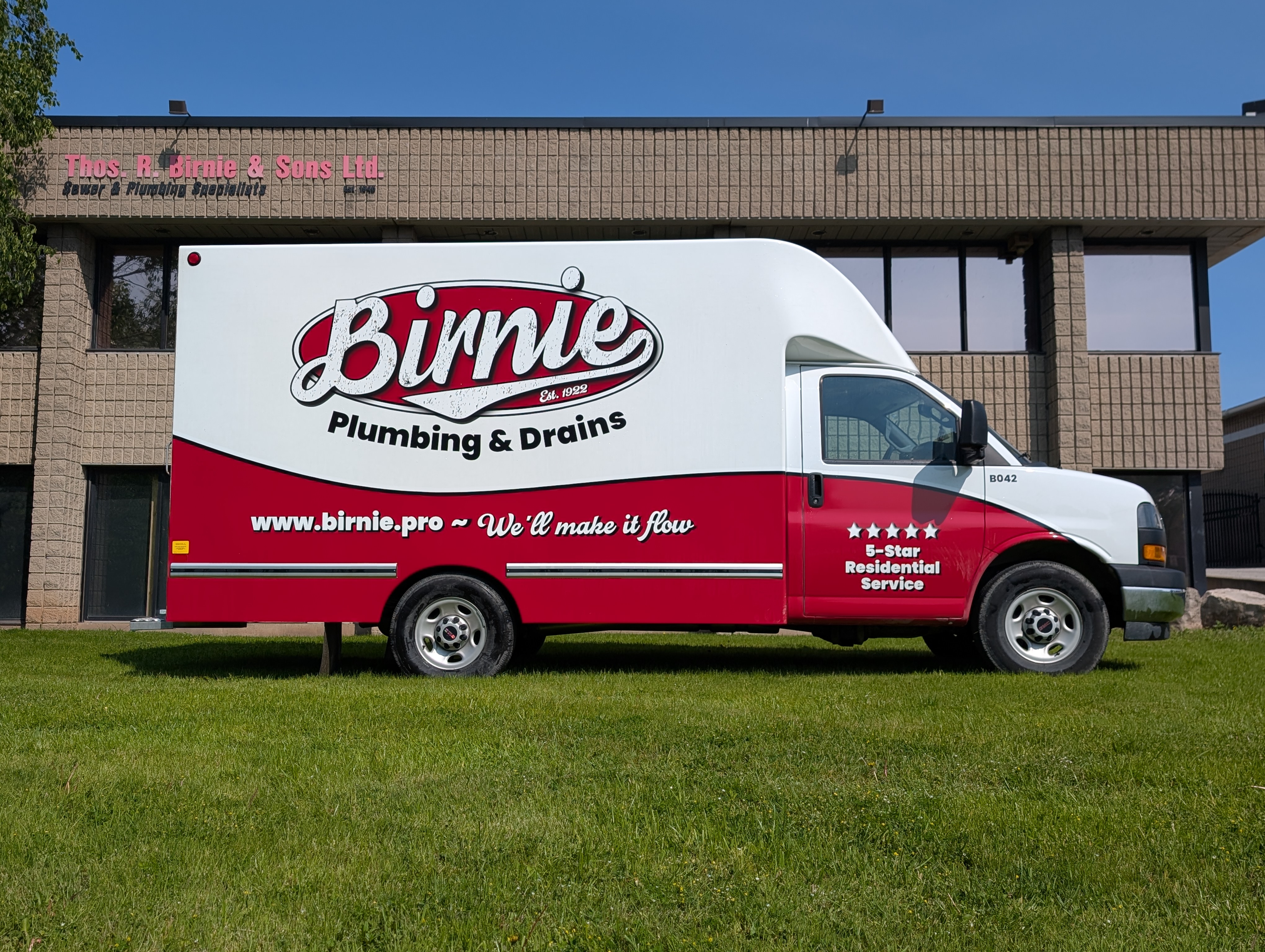 Modern Birnie Plumbing truck